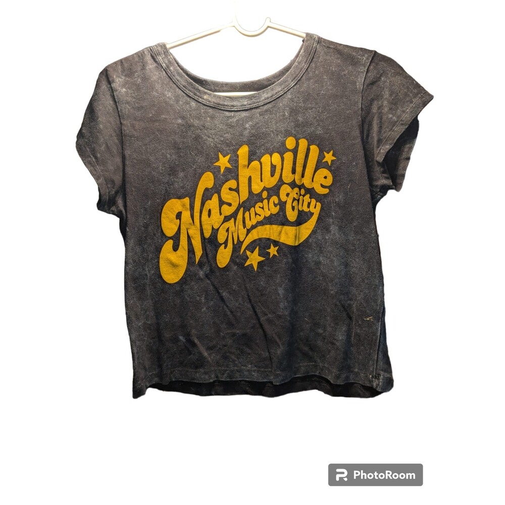 Mighty Fine Nashville‎ Music City Crop Top Size S (I83)